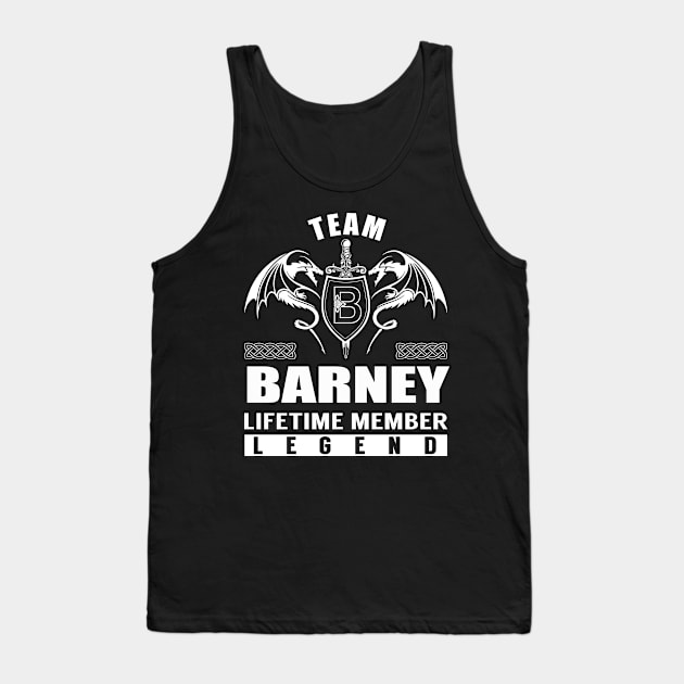 Team BARNEY Lifetime Member Legend Tank Top by Lizeth